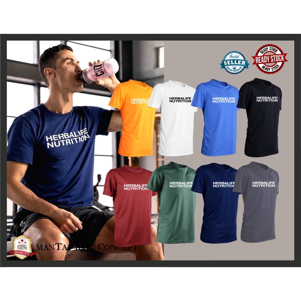 ⭐️⭐️⭐️⭐️⭐️Áo Thun Thể Thao Vải Cotton In Họa Tiết herbalife dinh dưỡng Nhanh Khô Thời Trang Cho Nam 30S
