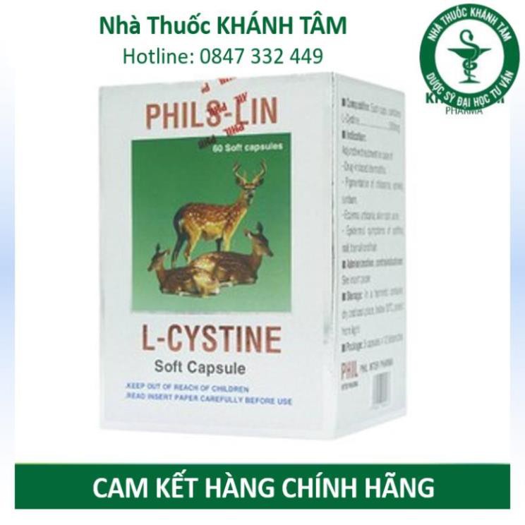Phils-Lin L-CYSTINE [Hộp 60 viên] - [l - cystin, l-cystin - phil inter pharma] _Khánh Tâm ! ! | BigBuy360 - bigbuy360.vn