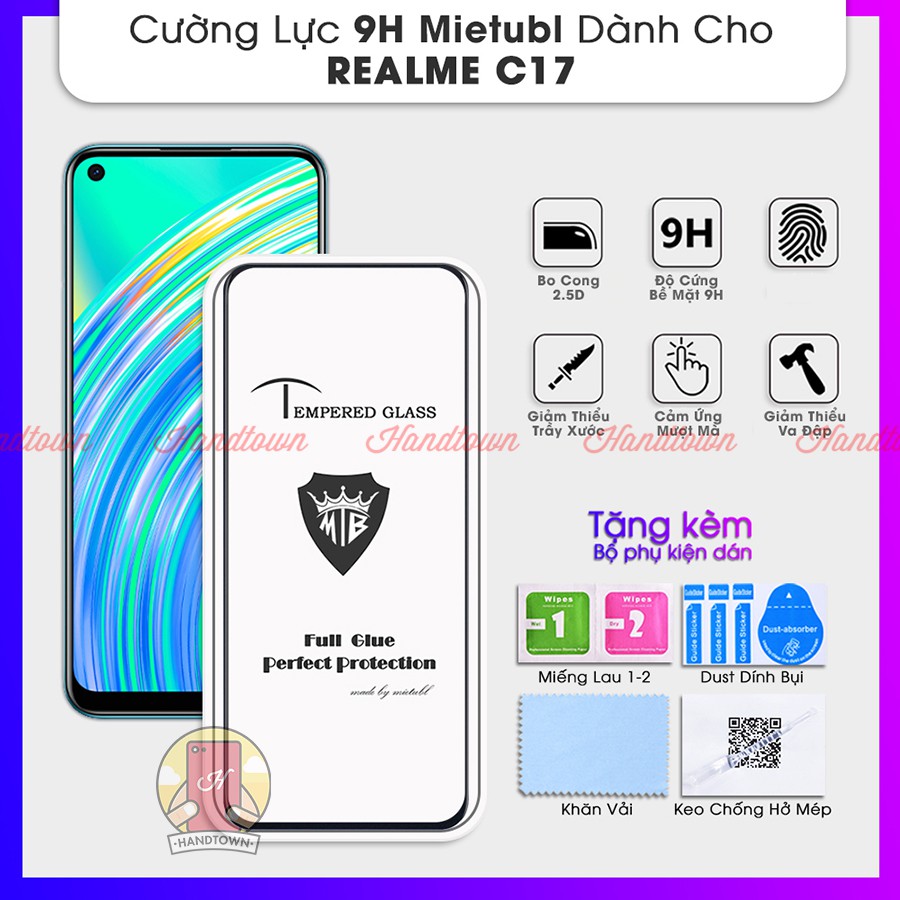 Kính Cường Lực 9H Mietubl Realme C17 C 17 Full Màn Full Keo Thế Hệ Mới Chống Va Đập Chống Trầy Xước Độ Trong Suốt Cao