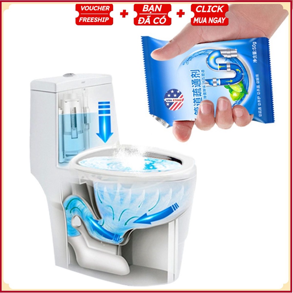 #Gói Tẩy Rửa Sạch Vệ Sinh Đường ỐNG CỐNG RENEW - Làm Tan Cặn Bẩn, Rác Thông Tắc Bồn Cầu Toilet, Rửa Bát