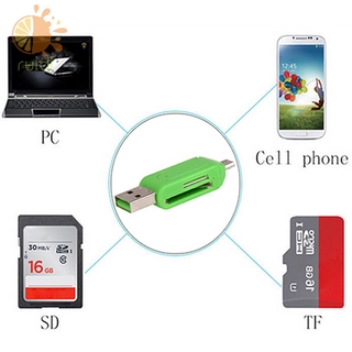 Đầu Đọc Thẻ Nhớ Micro Usb Tf / Sd 2 Trong 1