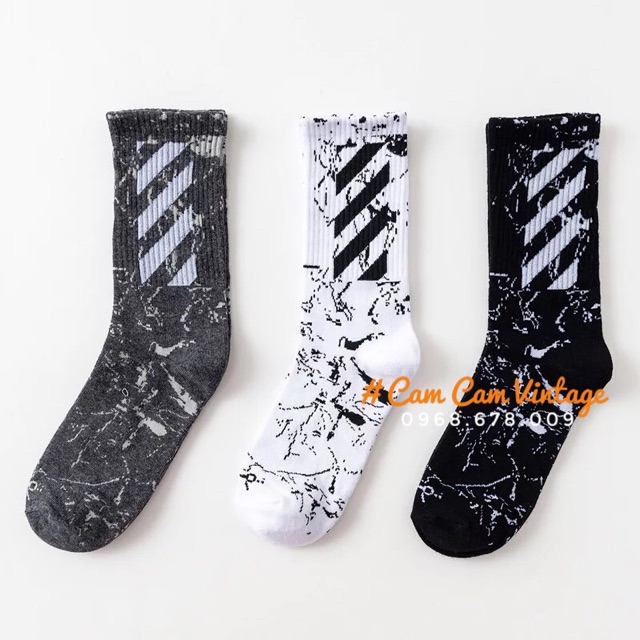 TẤT VỚ UNISEX NAM NỮ CỔ CAO CÁ MẬP , 1997 , OFF WHITE