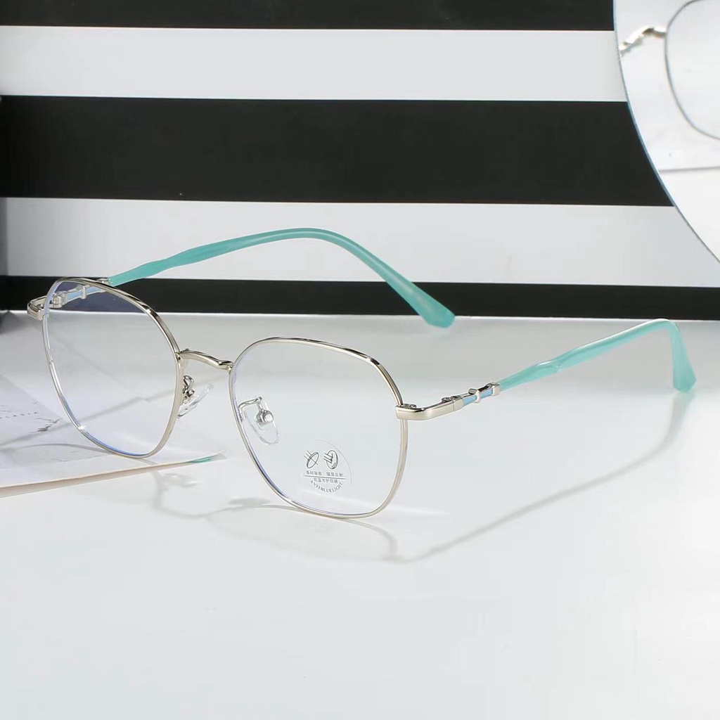 Gọng kim loại thời trang nam nữ 0 độ - có thể cắt cận theo yêu cầu z72679