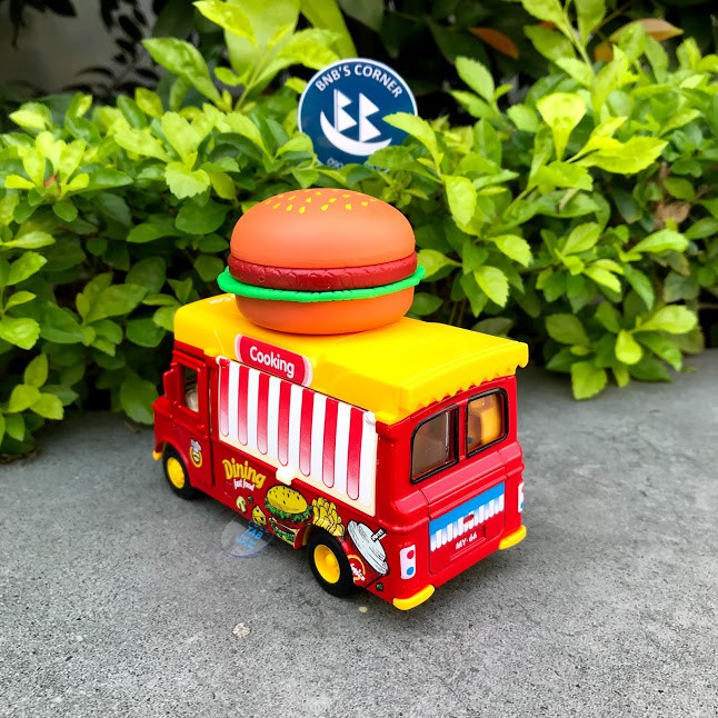 Mô hình đồ chơi xe bán hamburger lưu động có đèn và âm thanh