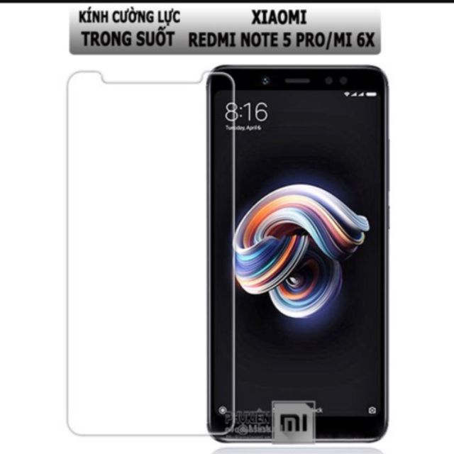 Bộ 3 dán kính cường lực 9H Xiaomi Mi 6X