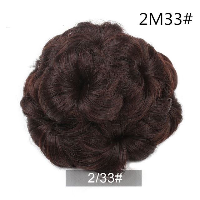 ❤️ ❤️ ❤️ Curly Hair Bride Makeup Hair Bun Flowers Chignon Claw In Ponytail Hair Extension