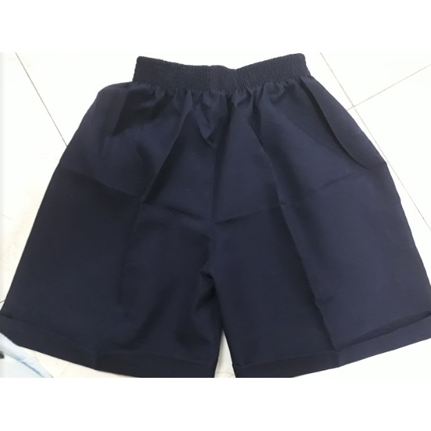 (20-55kg)Quần shọrt xanh học sinh học sinh có lưng thun co dãn mặc thoải mái