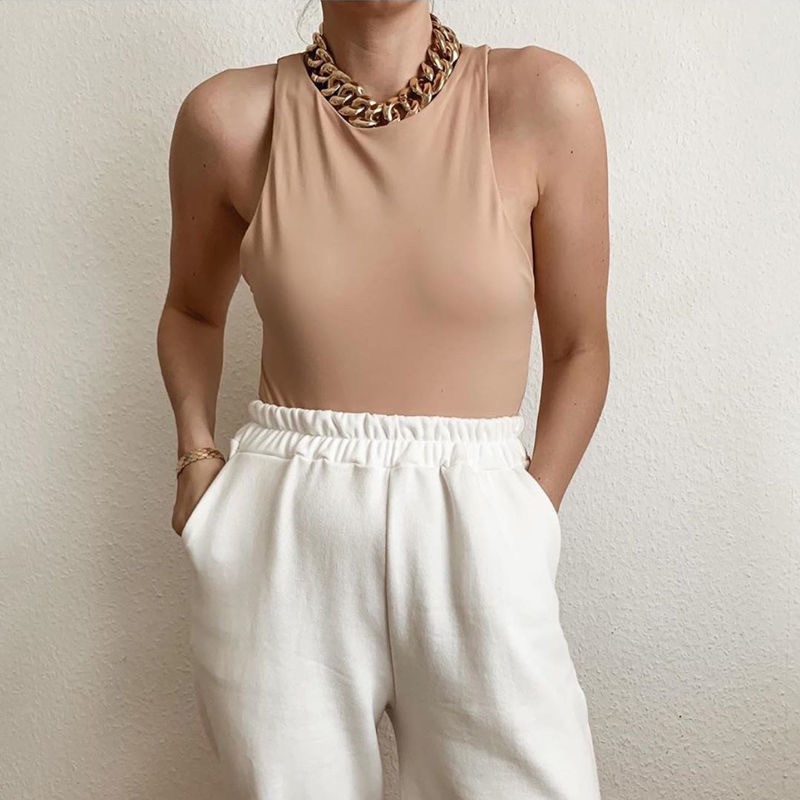 Áo liền quần ECMLN không tay gài nút thiết kế quyến rũ