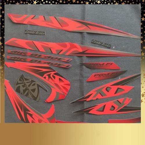 [CỰC RẺ] Bộ tem AIRBLADE Thái 20011 3 lớp thái lan ( ĐỎ ĐEN )