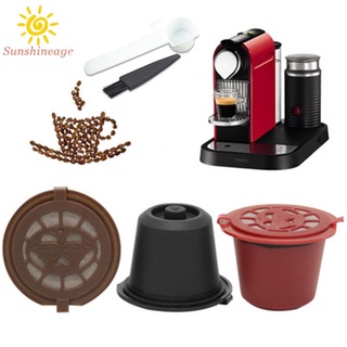 5pack Reusable Compatible Capsule For Nespresso Coffee Machine Refillable-Filter