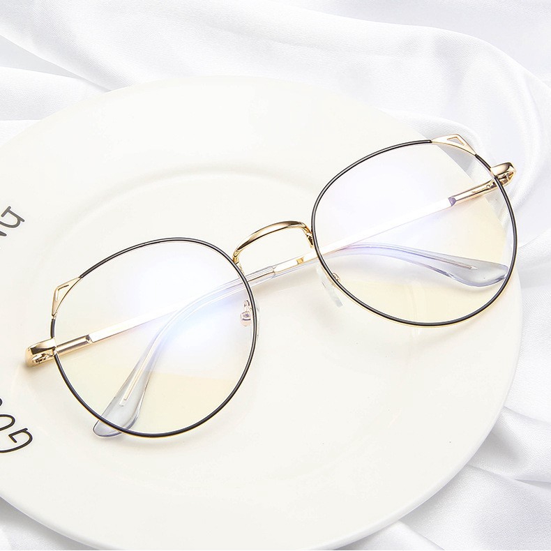 Cute cat ears Eyeglasses Women Computer Anti Radiation Replaceable Eyeglass Optical Frame Glasses Kawaii Eyewear