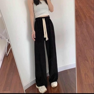 💥 Quần suông dây luồn dài freesize nữ [MÃ CJDE5 GIẢM 5k]💥quần thun gân ống suông rộng 21216 hot