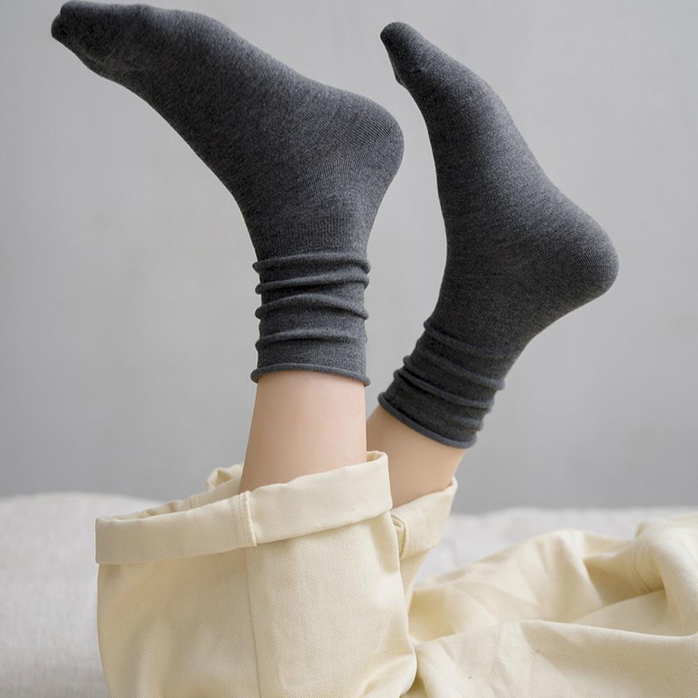 MXGOODS Vớ Nữ Co Dãn Thoáng Khí Màu Trơn Mới