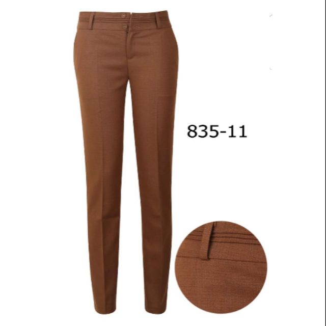 Quần tây Thái Hòa màu nâu da bò mã 835 vải dày