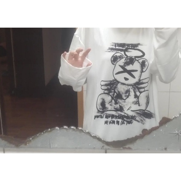 [Mã 11FASHIONSALE1 giảm 10K đơn 50K] 【Keroro】ÁO phông dài tay nam nữ form rộng hoạt tiết gấu đáng yêu mặc đôi siêu đẹp | BigBuy360 - bigbuy360.vn