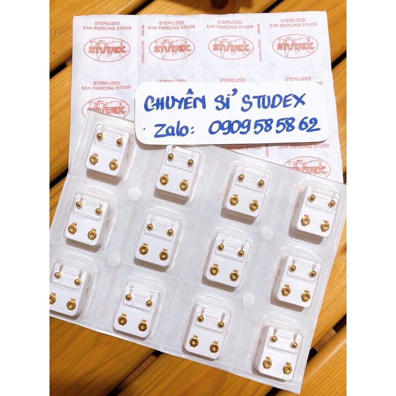 (STUDEX) Vỉ 12 đôi bông bấm mẫu cũ