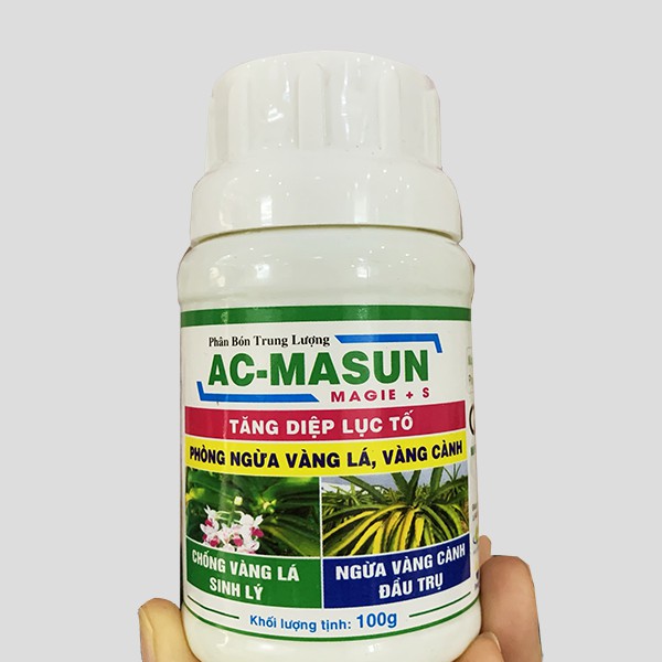 Phân bón ngừa vàng lá AC-Masun – Lọ 100gr