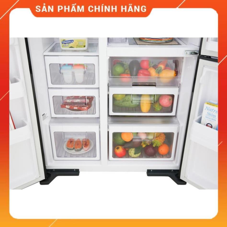 [ VẬN CHUYỂN MIỄN PHÍ KHU VỰC HÀ NỘI ] Tủ lạnh Hitachi Side by side 3 cửa màu đen R-FM800GPGV2(GBK) - [ Bmart247 ] BM