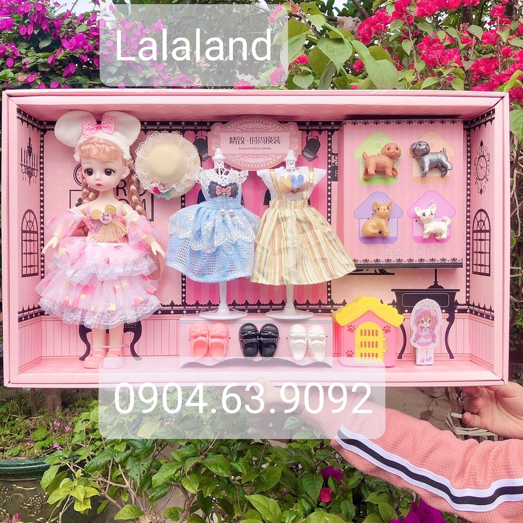 Hộp búp bê cao cấp gồm búp bê cao 30cm kèm phụ kiện