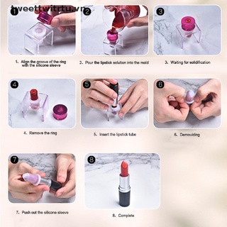 Set 3 Khuôn Làm Giá Đỡ Son Môi DIY Bằng Chất Liệu Silicone Tiện Dụng