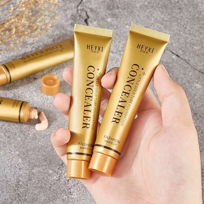 (hàng Mới Về) Kem Nền Bb Che Khuyết Điểm Chống Thấm Nước Dưỡng Ẩm Với Thiết Kế Ống Màu Vàng Đồng Độc Đáo