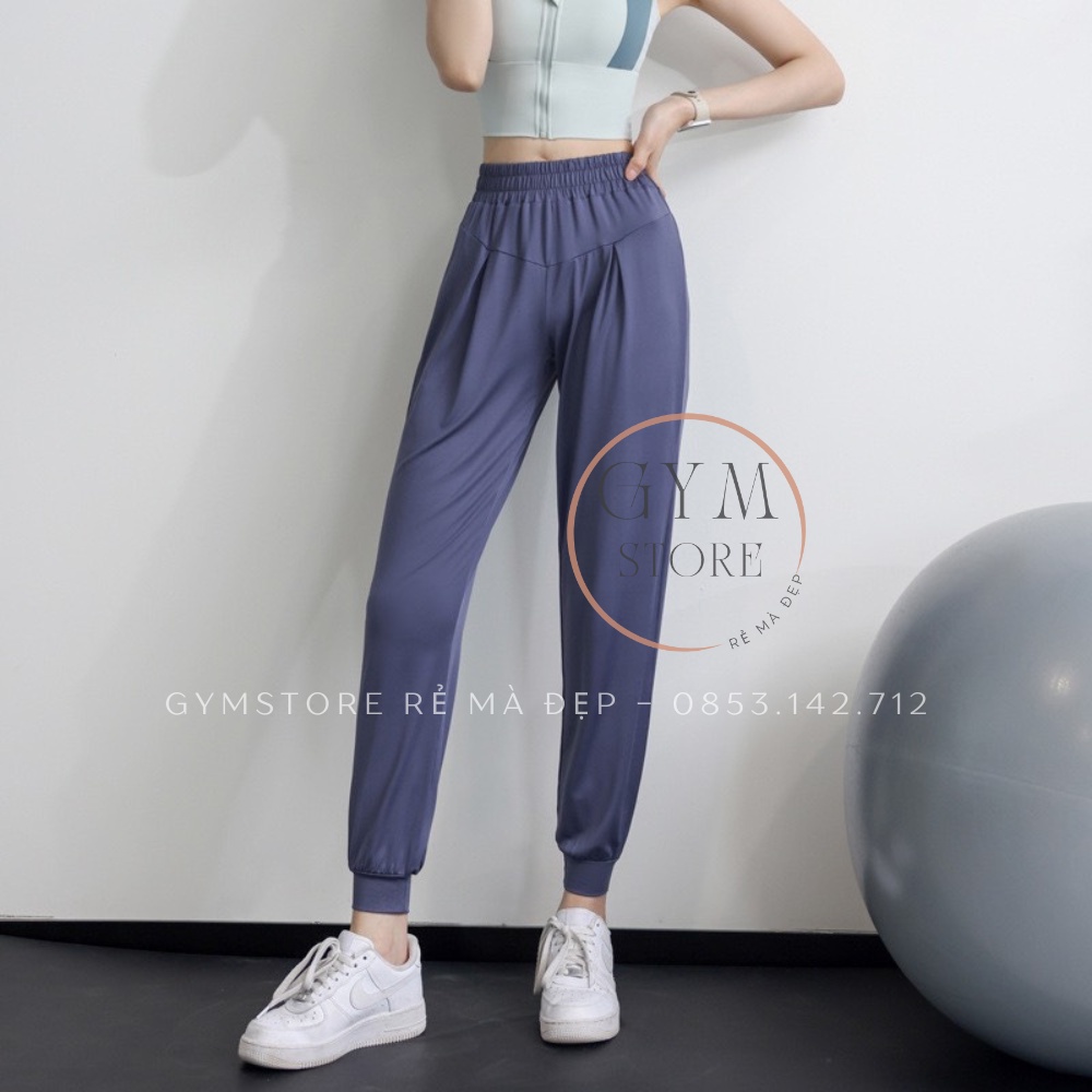 Quần Jogger Nữ Thun Co Giãn Thoáng Mát Tập Gym Yoga Zumba Đồ Tập Nữ Rẻ Đẹp GYMSTORE 149
