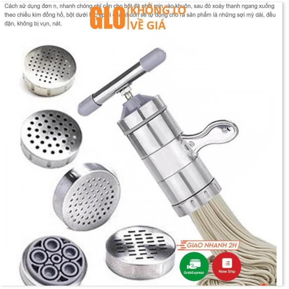 Khuôn Máy Ép Làm Bún Tươi, Mỳ Sợi, Mì Nui Mini 5 Đầu Cắt Inox Cho Nhà Bếp Gia Đình