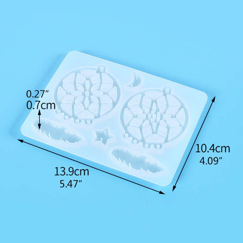 Khuôn đúc hình dream catcher làm các trang sức DIY bằng nhựa resin