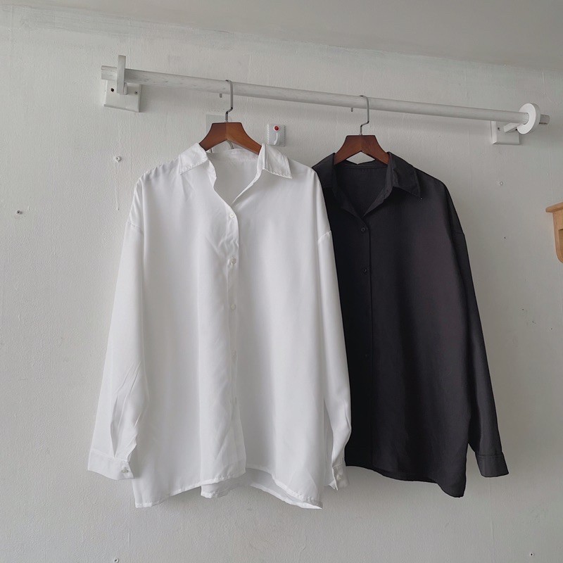[ ẢNH THẬT ĐỘC QUYỀN MEGGIECLOSET] Áo sơ mi dáng suông rộng basic