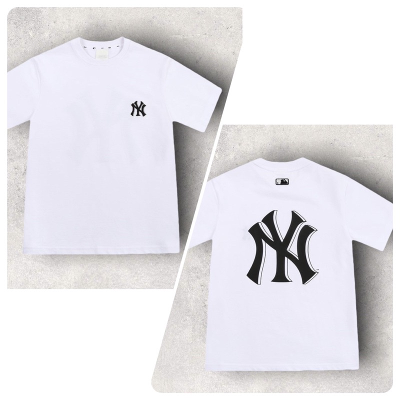 [Chính hãng] Áo Thun MLB Basic Big-Logo New York Yankees Black/White (31TS03131), trẻ trung cá tính