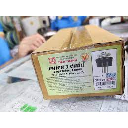 Phích cắm 3 chấu - 2 dẹp thẳng 1 tròn - PC2 1999- 10A - 250V - Tiến Thành