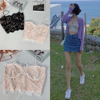 Áo Croptop 2s Ren Sexy Áo Croptop Hai Dây Sexy Ren Phong Cách Ullzang