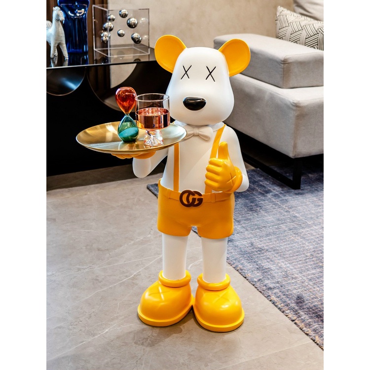 Gấu BearBrick-Kệ,Khay để đồ-Mã 4403Y-kt 36x41x75cm,Gấu bồi bàn,sang chảnh-decor nhà của,kệ,tủ,quà tặng đẹp ý nghĩa