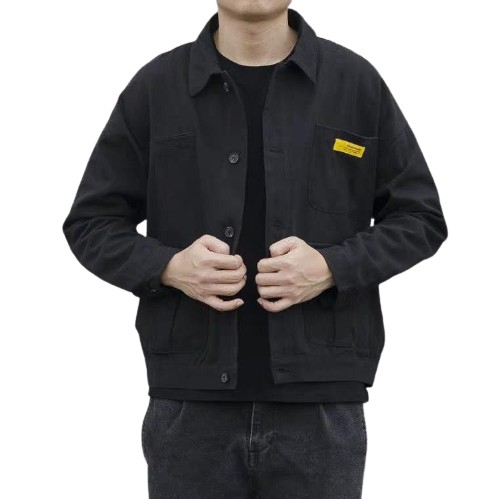 Áo khoác bò thiết kế trẻ trung Việt Nam xuất khẩu - Áo khoác jeans nam màu đen | BigBuy360 - bigbuy360.vn