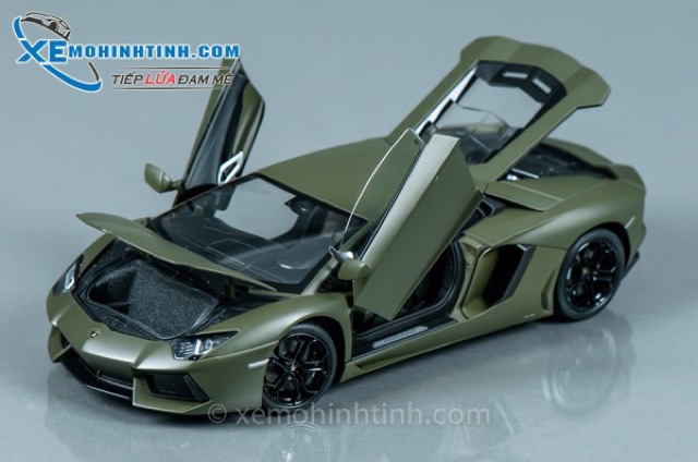 Xe Mô Hình Lamborghini Aventador Lp700 1:18 Welly-Fx (Xanh Rêu)