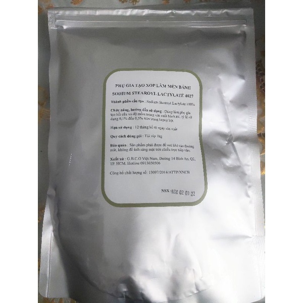 PHỤ GIA TẠO XỐP LÀM MỀM BÁNH MỲ