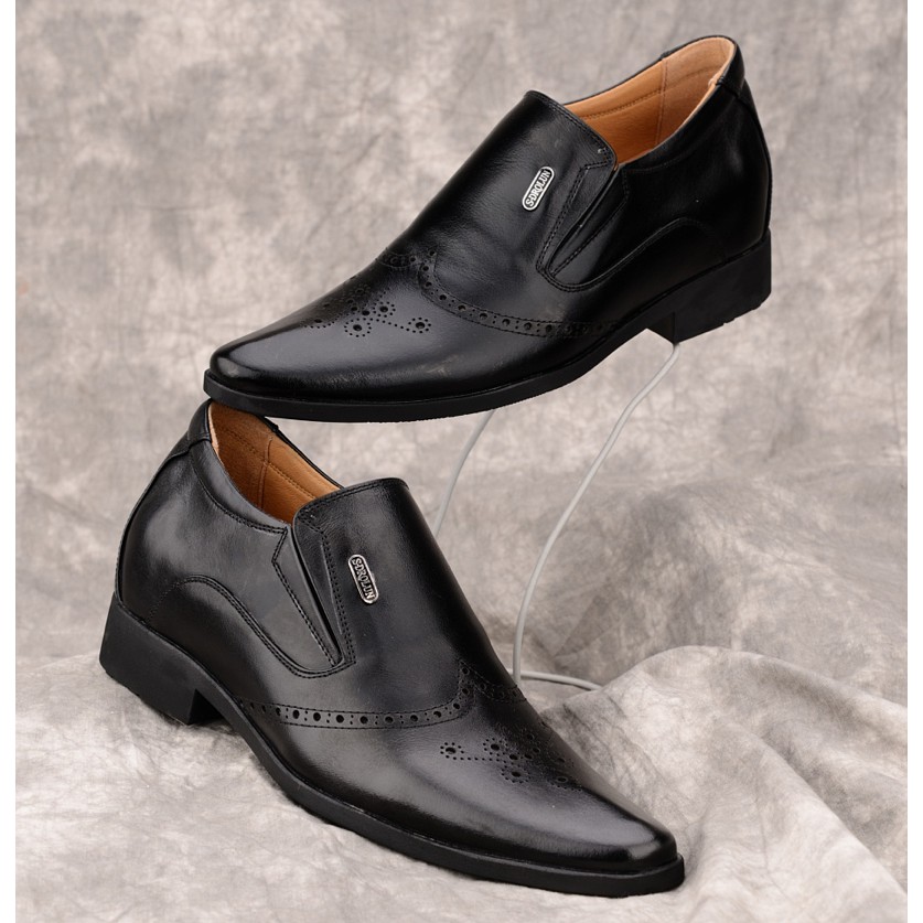 Giày Nam Công sở tăng chiều cao da bò ISHOESVN IS132