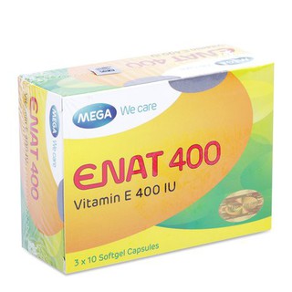 Vitamin E 400 IU ENAT MEGA Thailand SPA01 viên uống hỗ trợ làm đẹp da, sáng da - hộp 30 viên