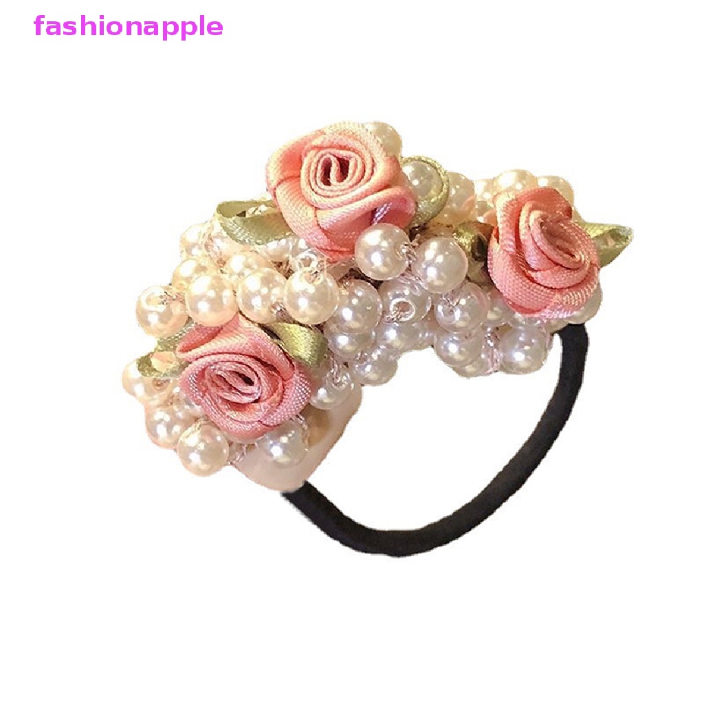 Dây Cột Tóc Co Giãn Đính Hạt Ngọc Trai