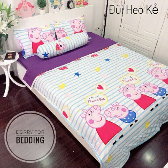 Set chăn hè ga gối đũi