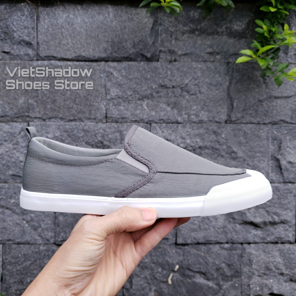 Slip on nam LEYO - Giày lười vải nam - Vải polyester màu xám - Mã SP A1109 | BigBuy360 - bigbuy360.vn