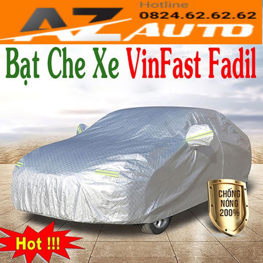 Bạt Phủ Ô Tô #VinFast Fadil CAO CẤP 3 LỚP Tráng Bạc Cách Nhiệt, Chống Nước, Chống Trộm Gương( hàng cao cấp)