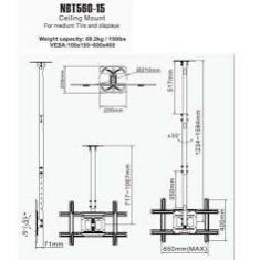 Giá Treo Tivi Thả Trần NBT560 -15 [ Dành cho Tivi 32&quot; - 65&quot; ] - [ Hàng Chính Hãng ]
