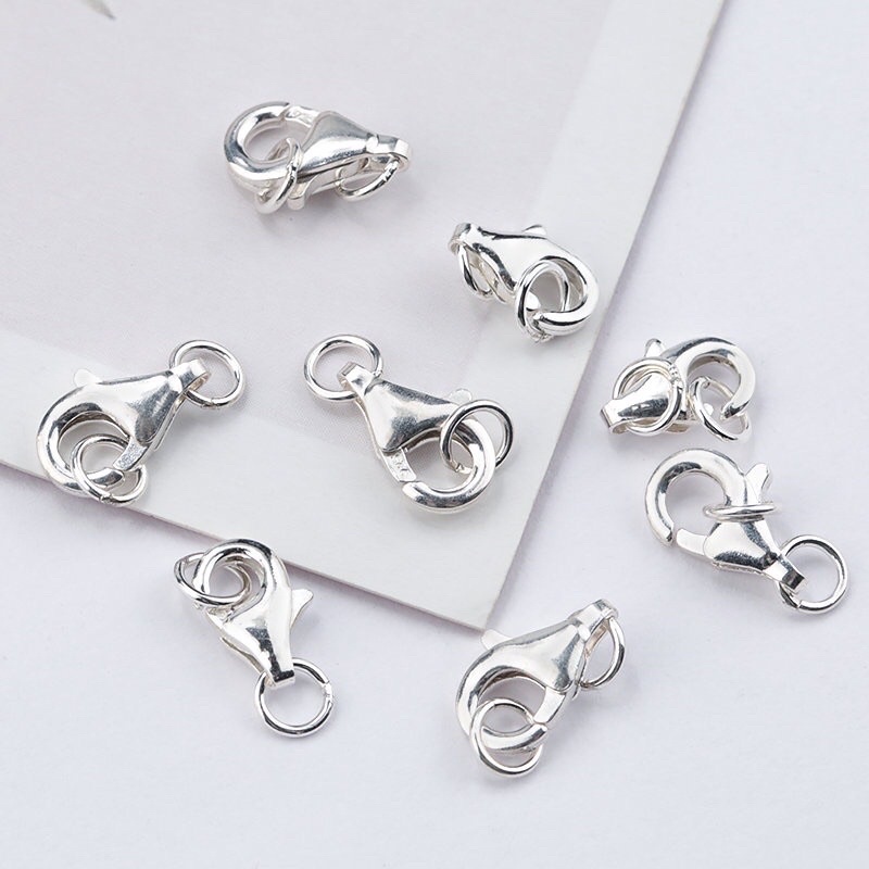 Khóa càng cua bằng bạc 925 size 11ly