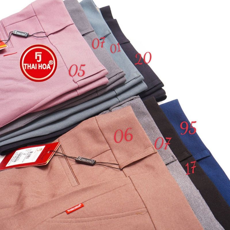 Quần tây Thái Hòa 9 tấc lưng cao 2 ly chìm màu đen 2C-982-17