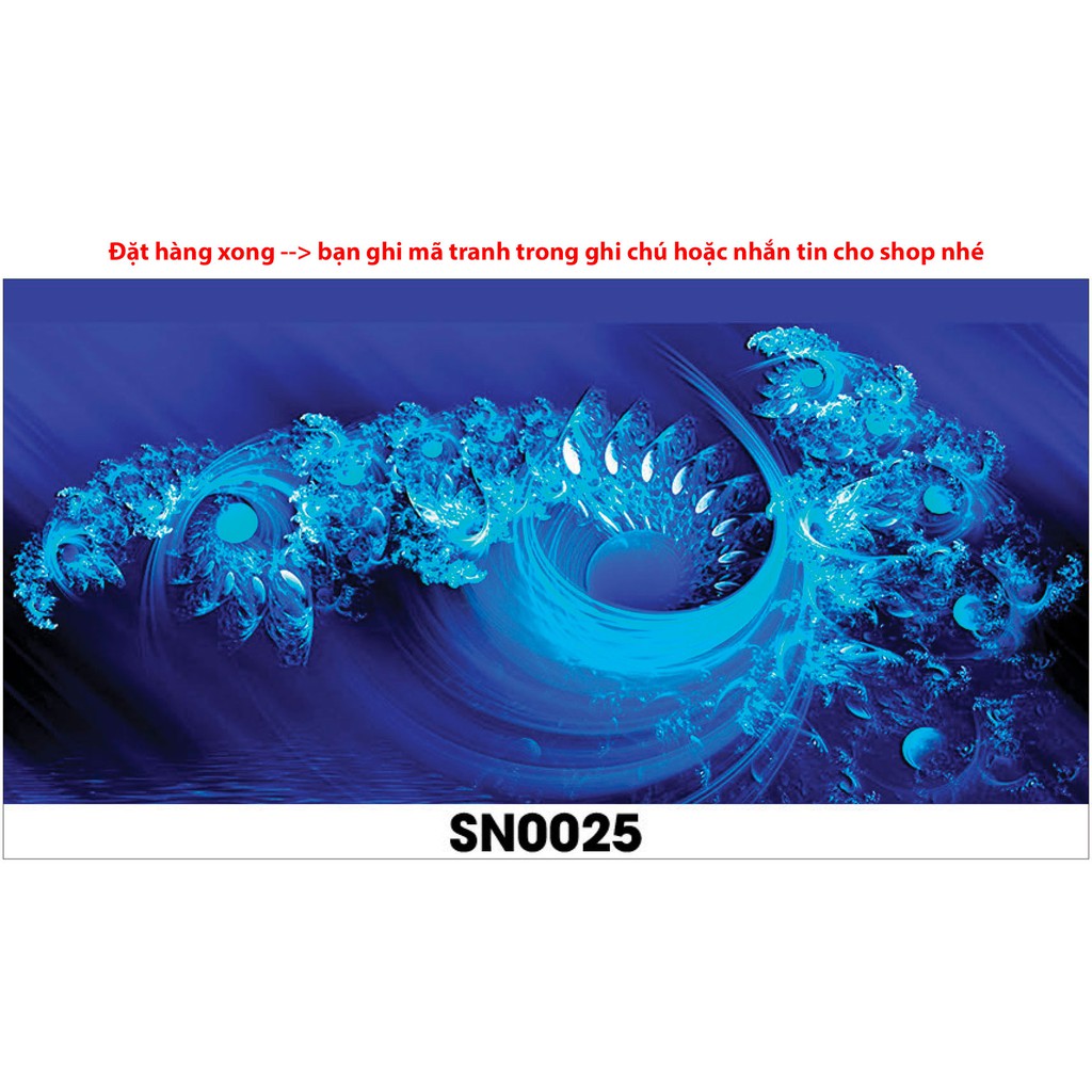 Tranh hồ cá SN sóng nước có keo sẵn