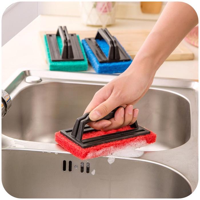 Bàn Chải Cọ Rửa Chén, Bếp, Sàn Nhà Cước Nhám- Dụng cụ chà rửa có tay cầm
