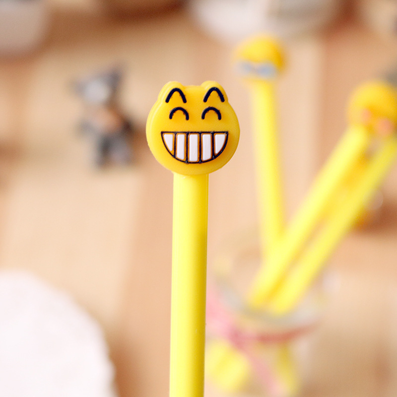 Bút gel đen cute nước đen hình dễ thương cao cấp giá rẻ viết đẹp hình Mặt Cười EMOJI Độc Đáo NATO BB02