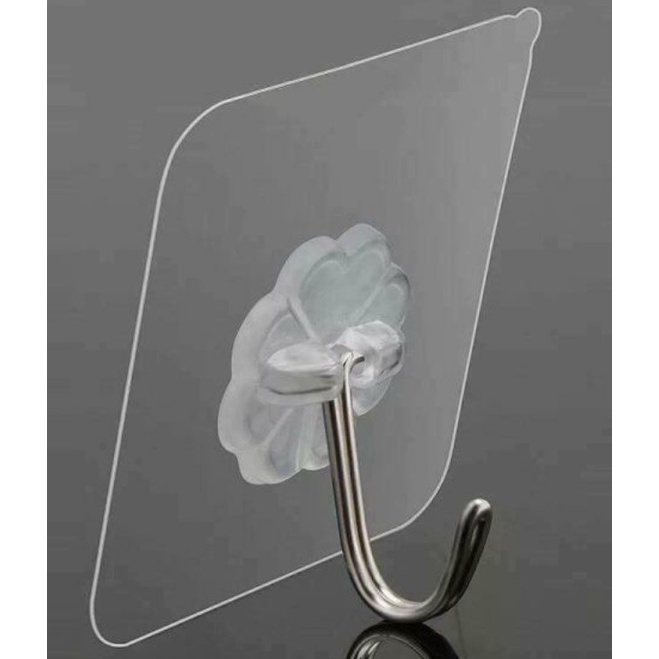 Móc dán tường trong suốt, treo móc khóa, treo dây sạc, treo đồ nhẹ