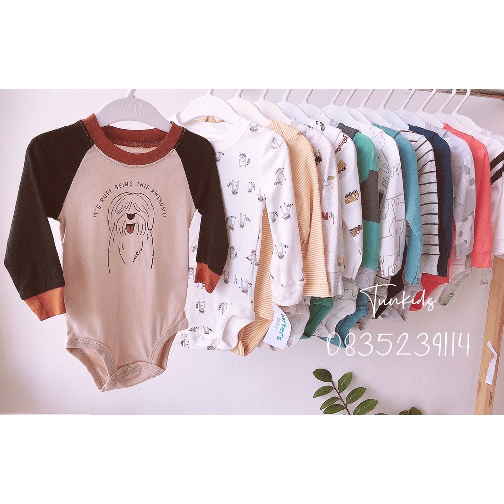 {18-24m} Body chip dài tay Carter xuất xịn cho bé trai